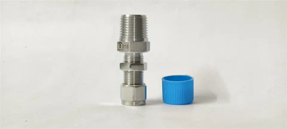 Bulkhead Male Connector by Samvay Fluid Tekniks, supplied in Canada