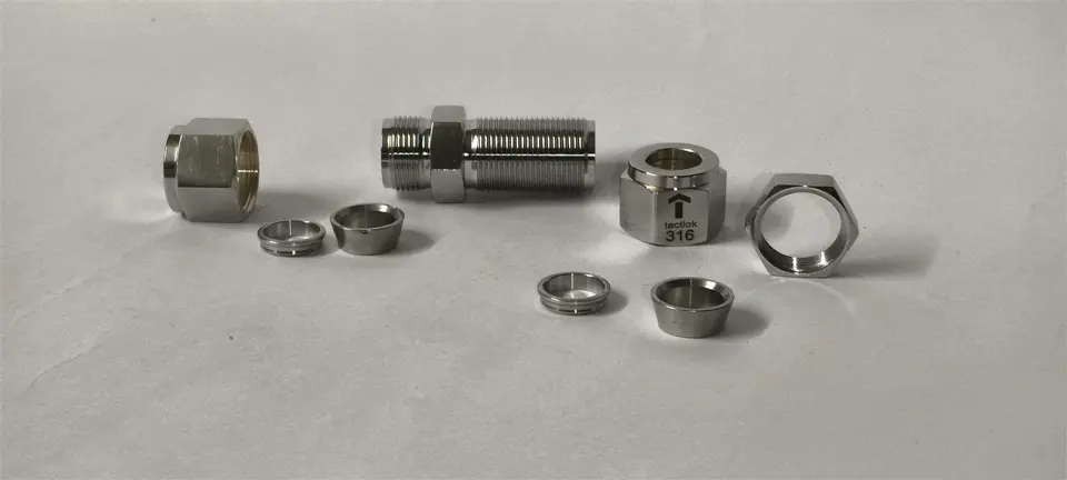 Bulkhead Union, Unassembled by Samvay Fluid Tekniks