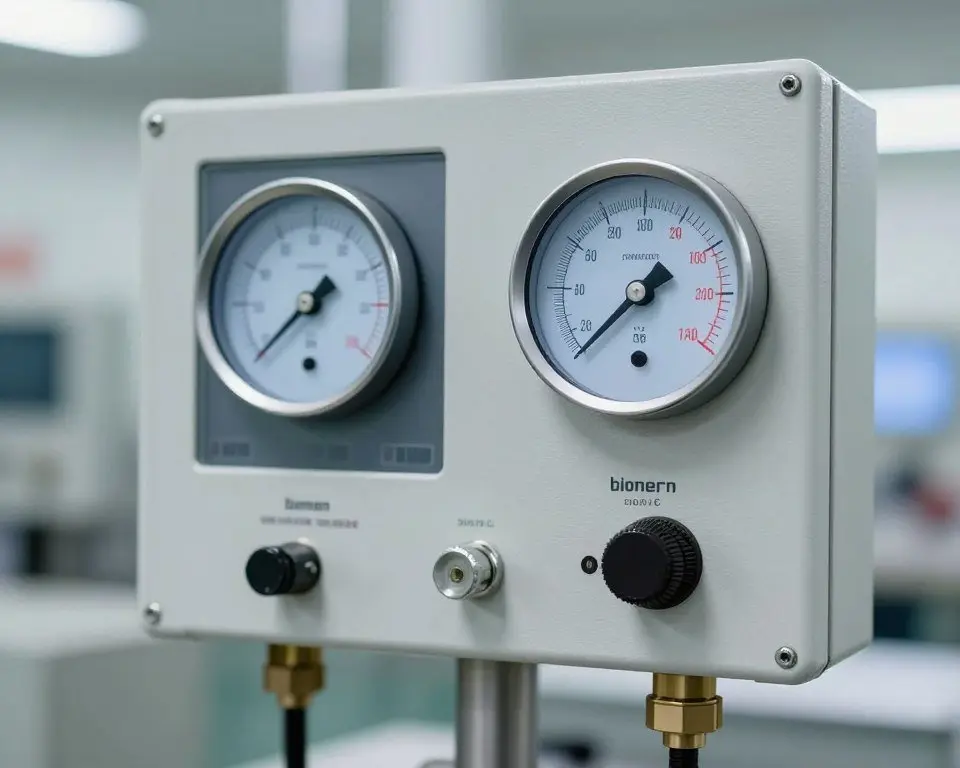 Temperature gauge showing high and low temperature service ranges for tube fittings